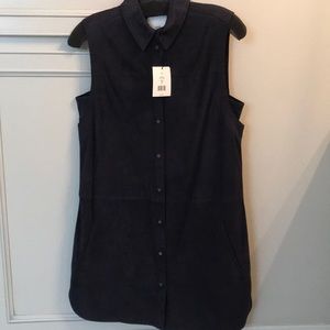 Brand new Vince goat leather tunic top